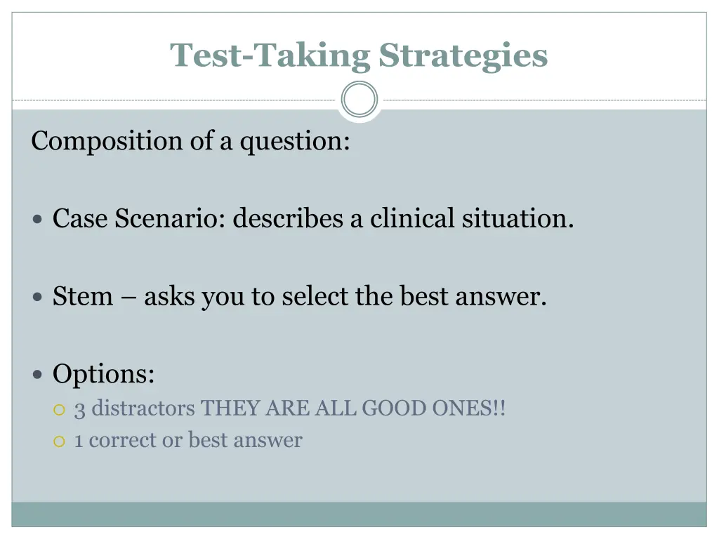 test taking strategies
