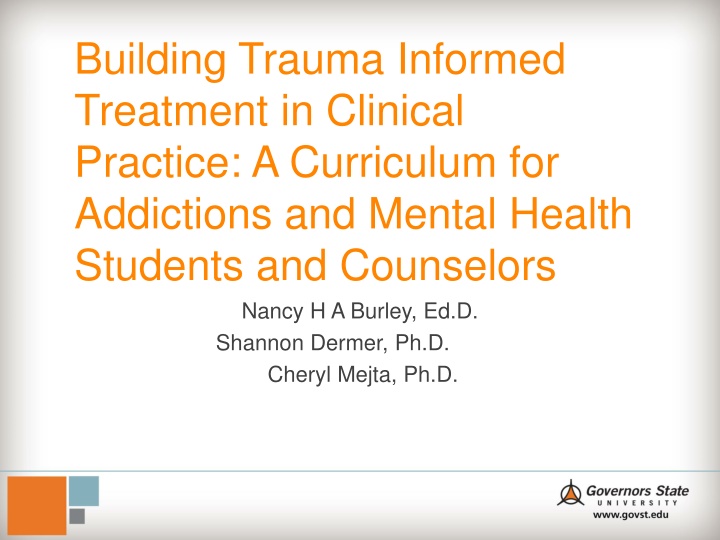 building trauma informed treatment in clinical