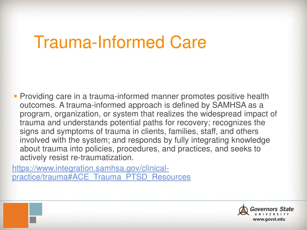 trauma informed care