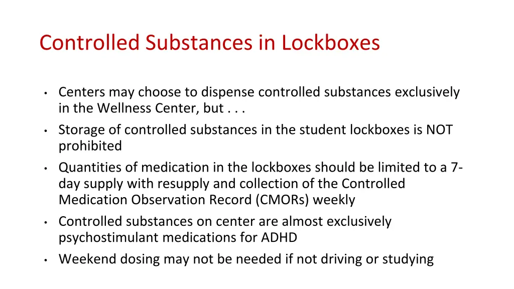 controlled substances in lockboxes