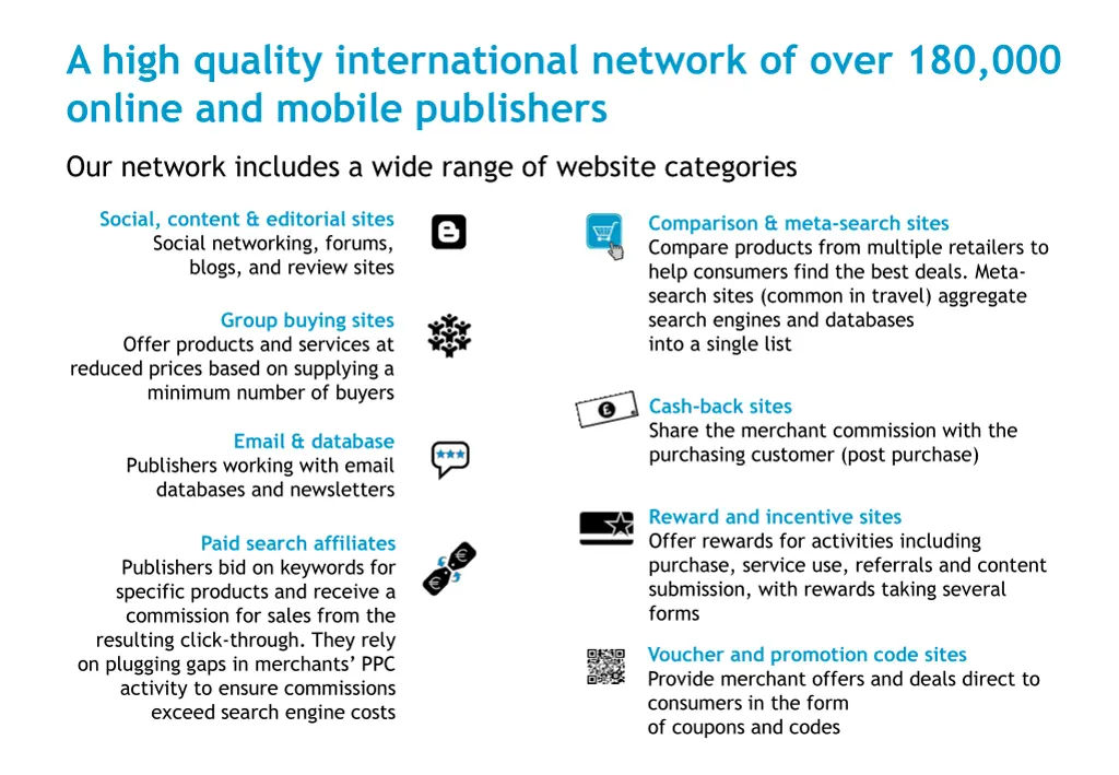 a high quality international network of over