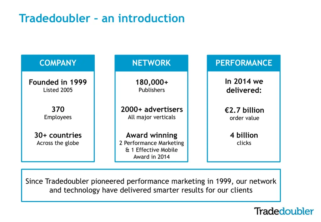 tradedoubler an introduction