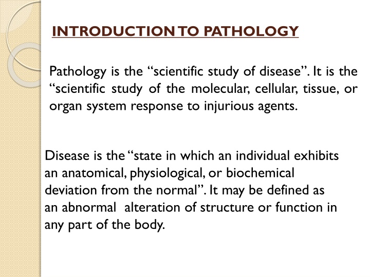 introduction to pathology