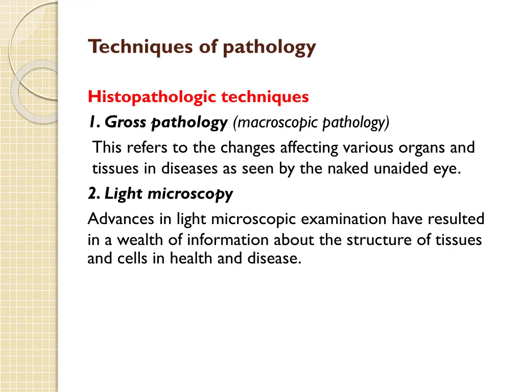 techniques of pathology