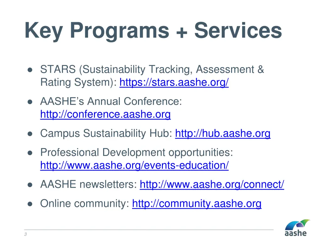key programs services