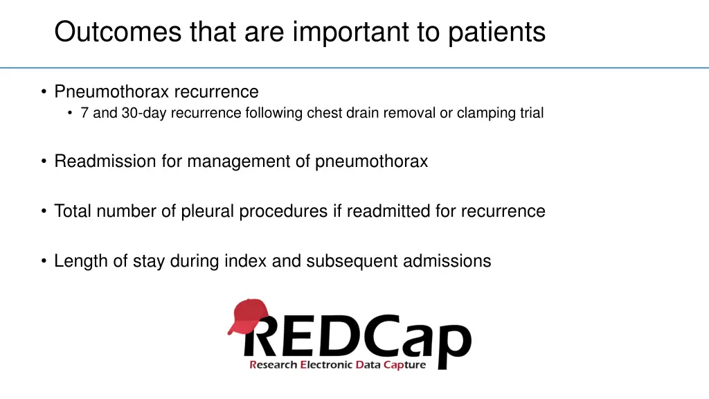 outcomes that are important to patients