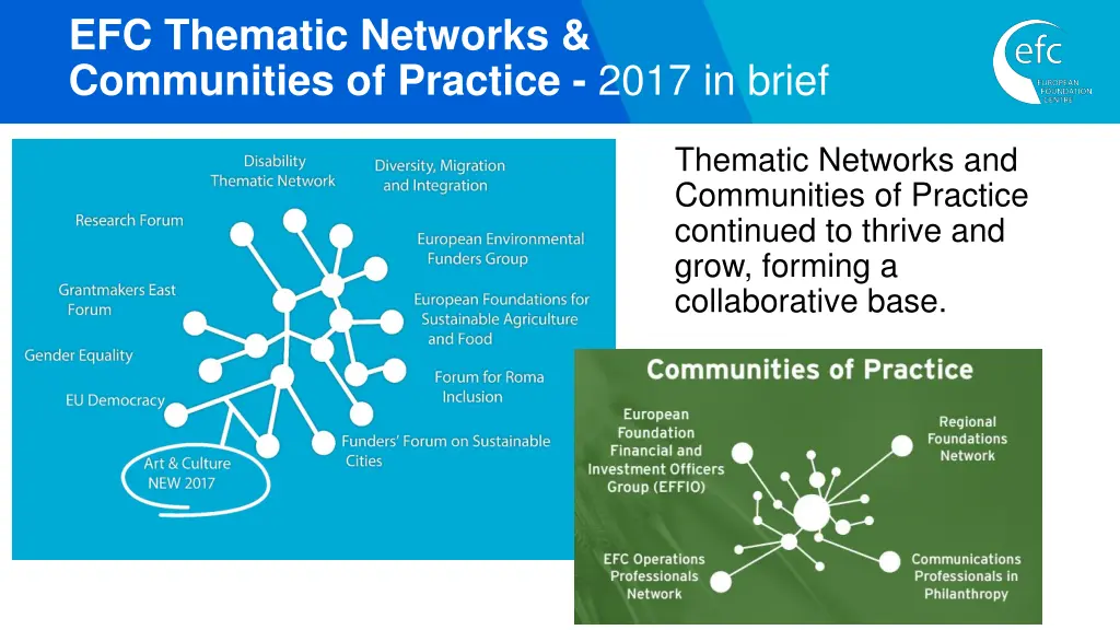 efc thematic networks communities of practice