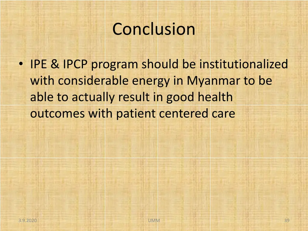 conclusion