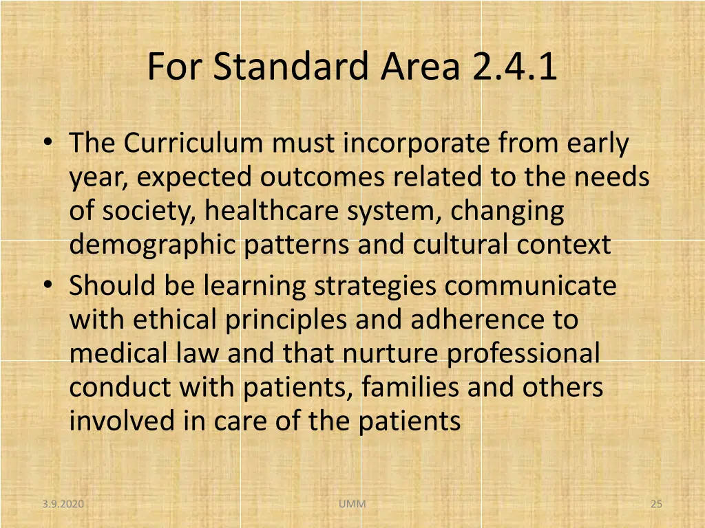 for standard area 2 4 1