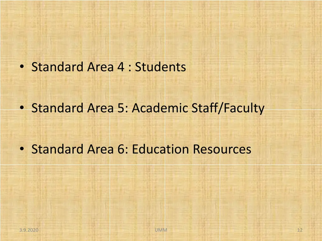 standard area 4 students