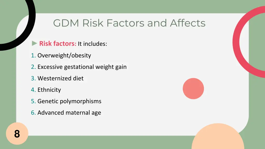 gdm risk factors and affects