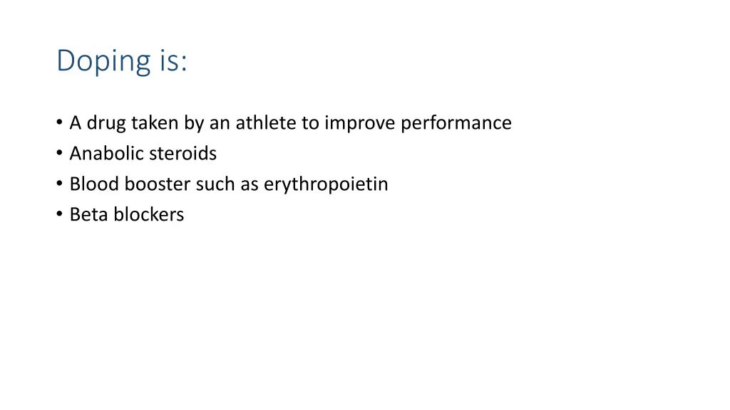 doping is