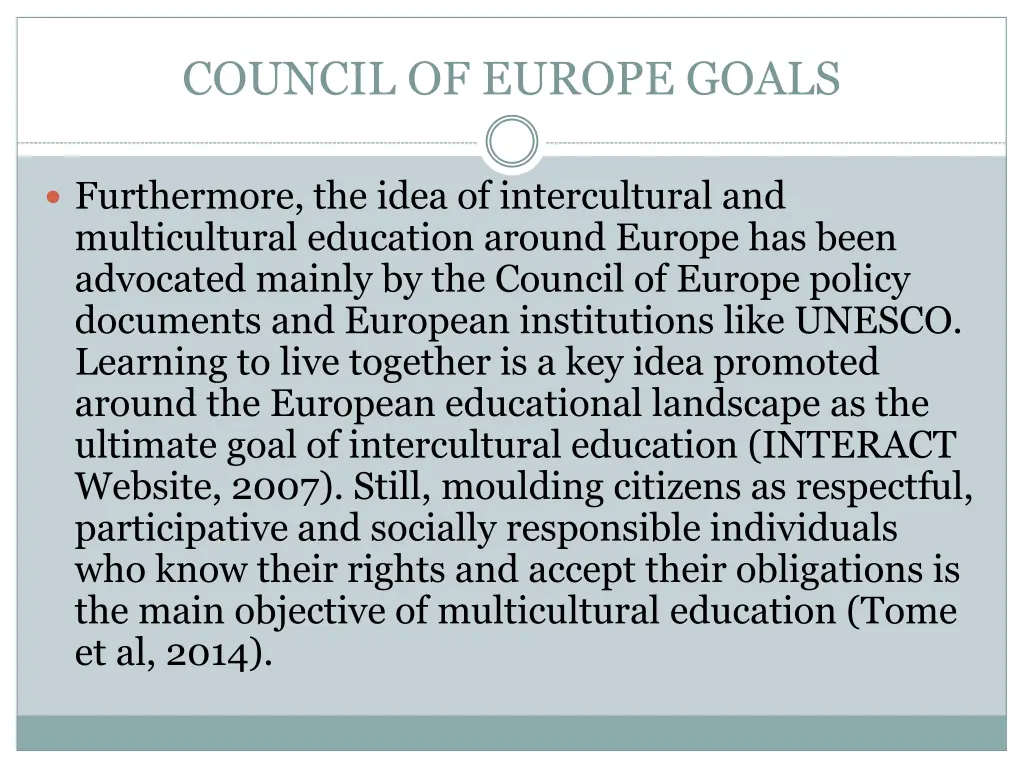 council of europe goals