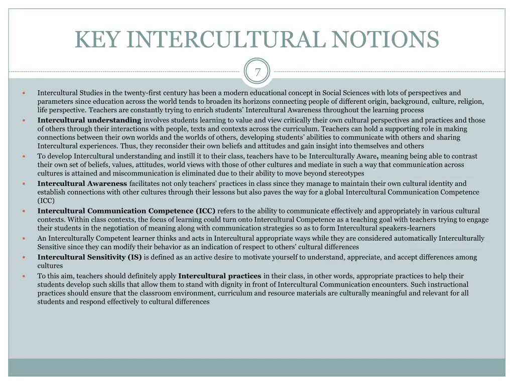 key intercultural notions