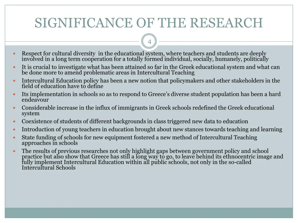 significance of the research
