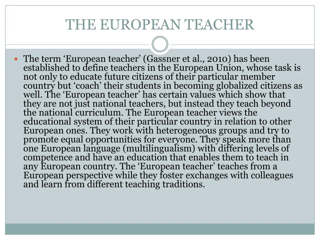 the european teacher