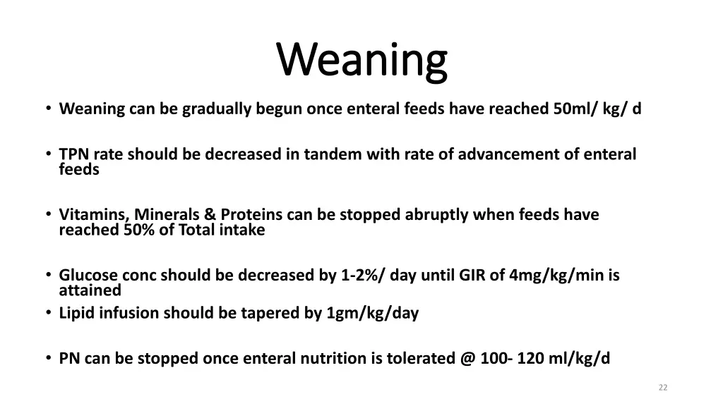 weaning weaning