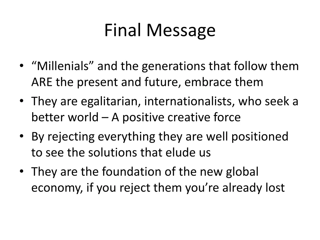 final message