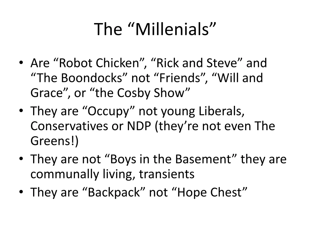 the millenials 1