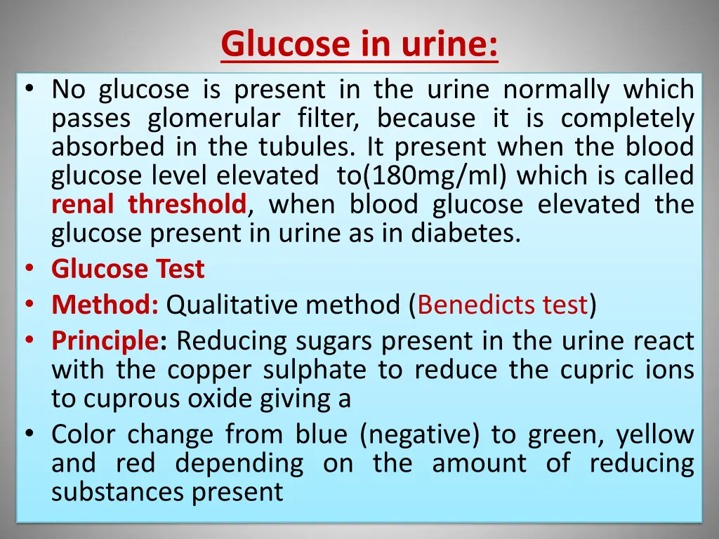glucose in urine