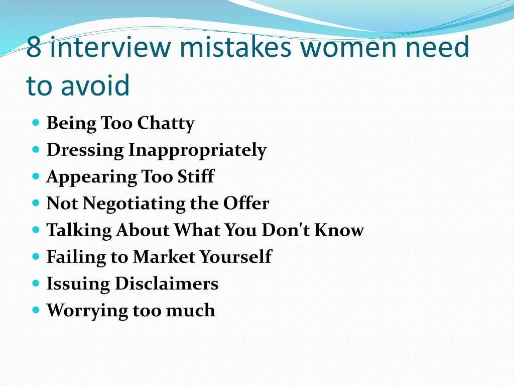8 interview mistakes women need to avoid
