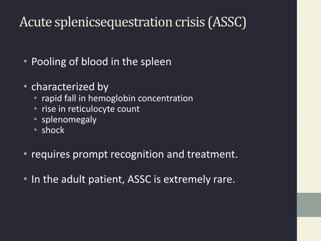 acute splenicsequestration crisis assc