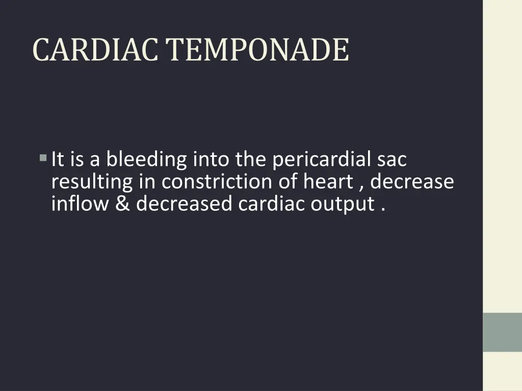 cardiac temponade