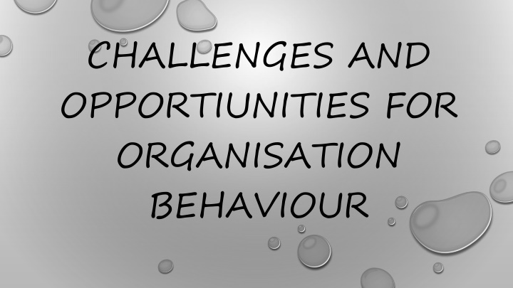 challenges and opportiunities for organisation