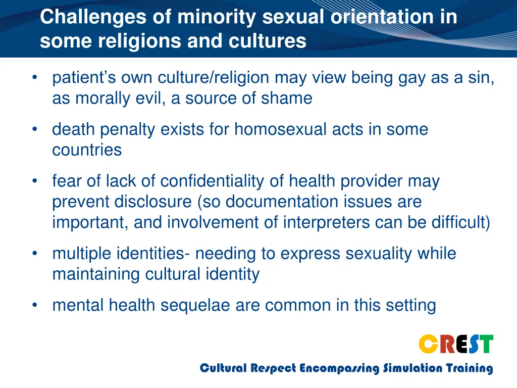 challenges of minority sexual orientation in some