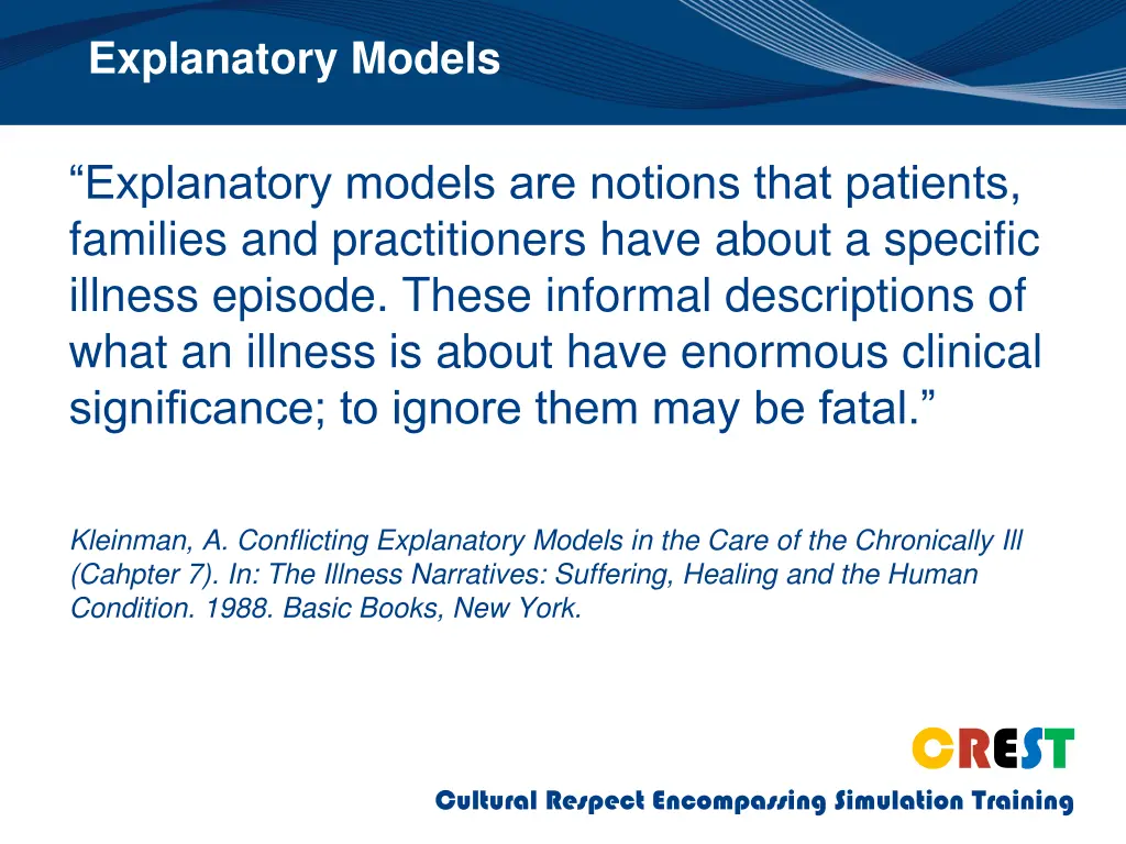 explanatory models