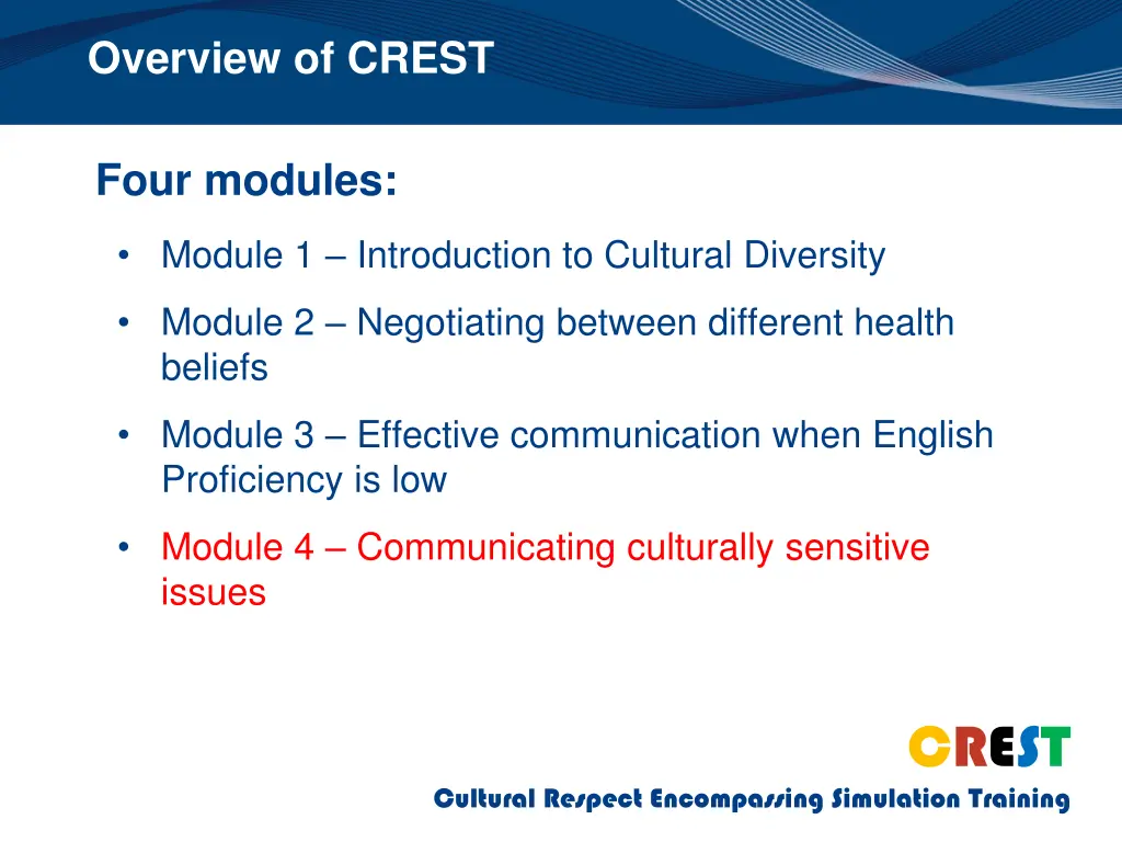 overview of crest