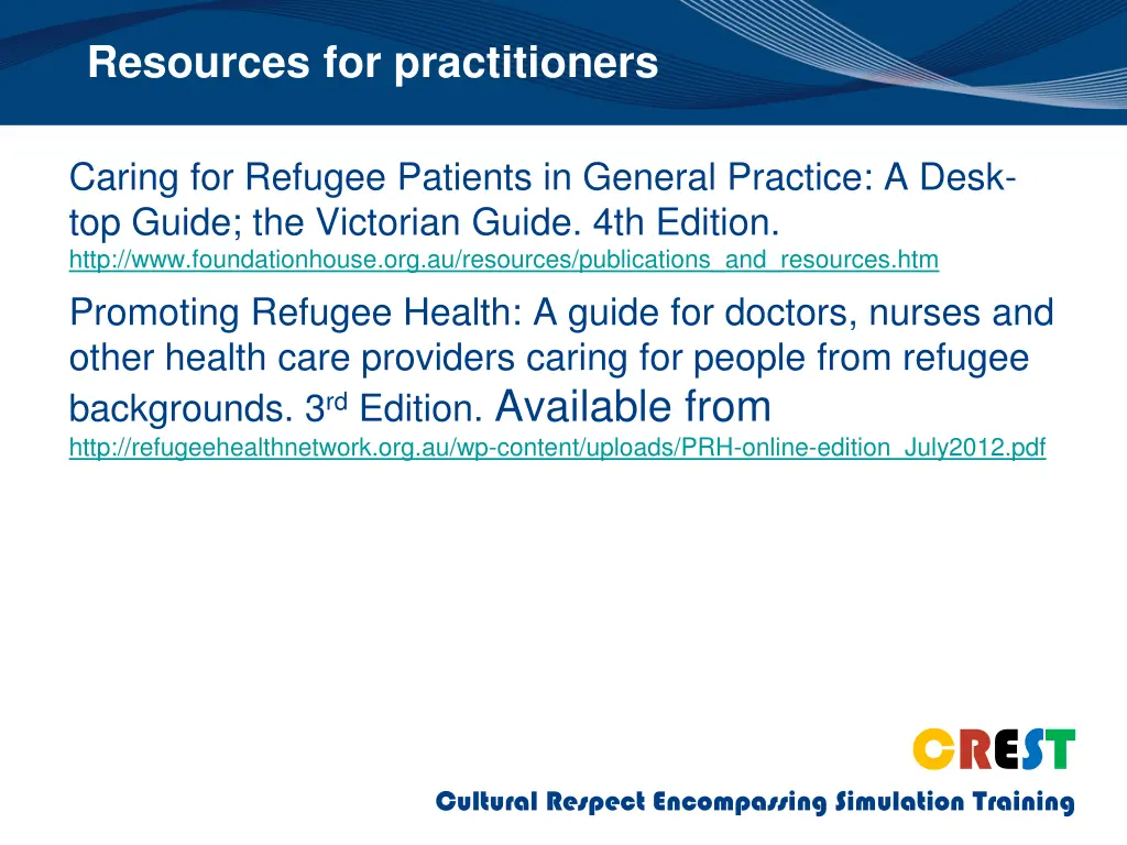 resources for practitioners