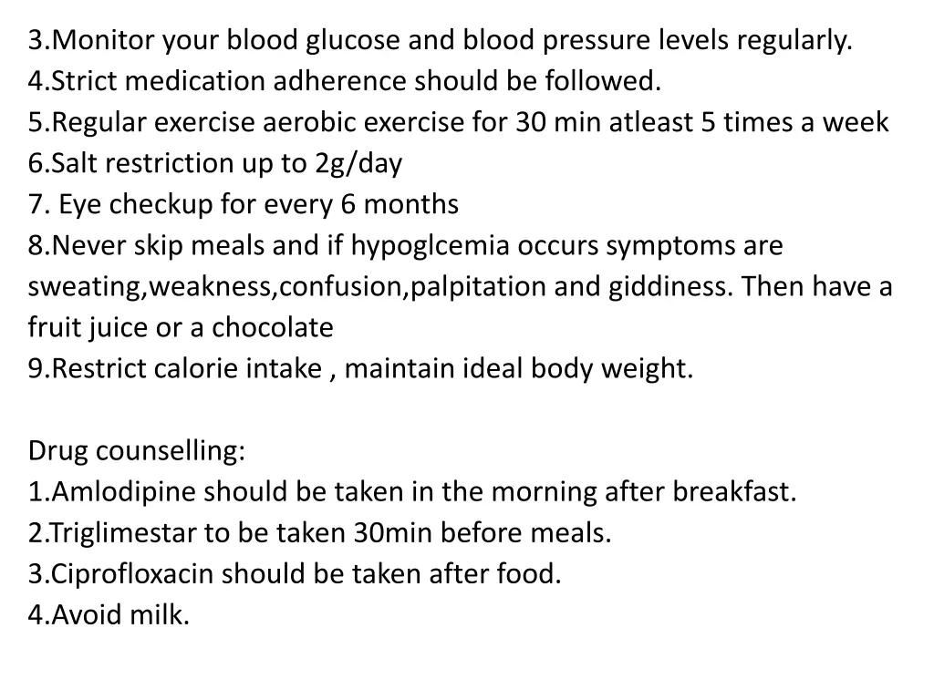 3 monitor your blood glucose and blood pressure