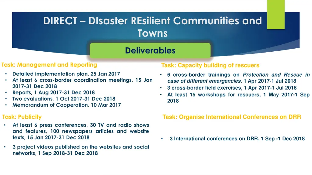direct disaster resilient communities and towns 7