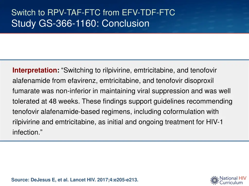 switch to rpv taf ftc from efv tdf ftc study 6