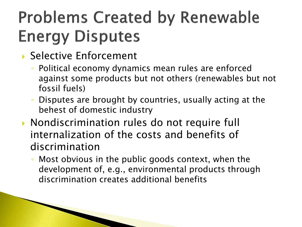 selective enforcement political economy dynamics
