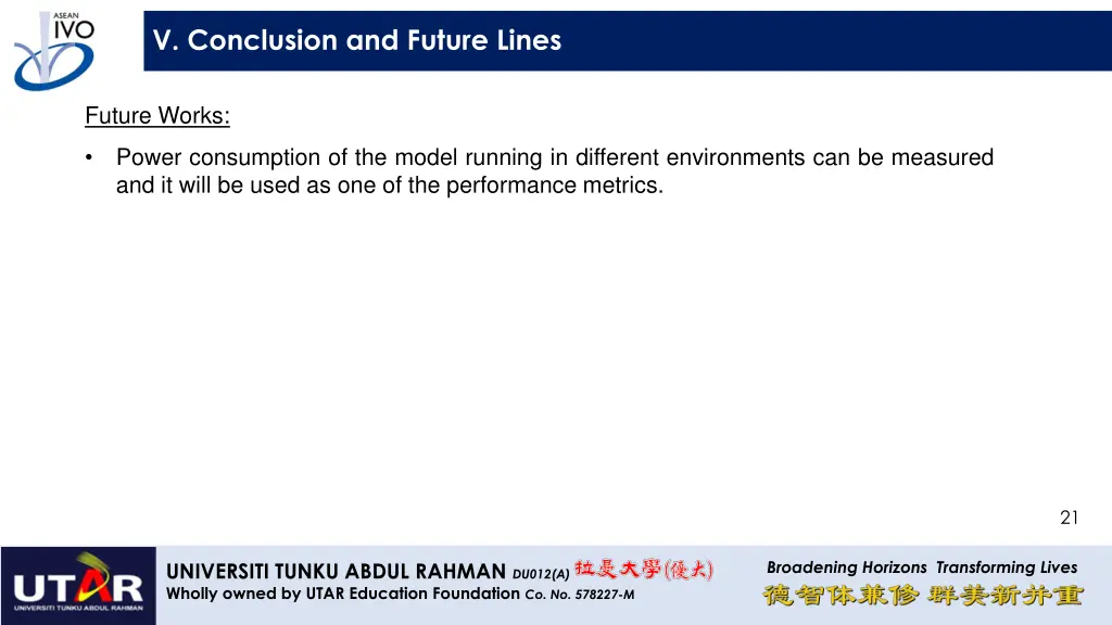 v conclusion and future lines 1
