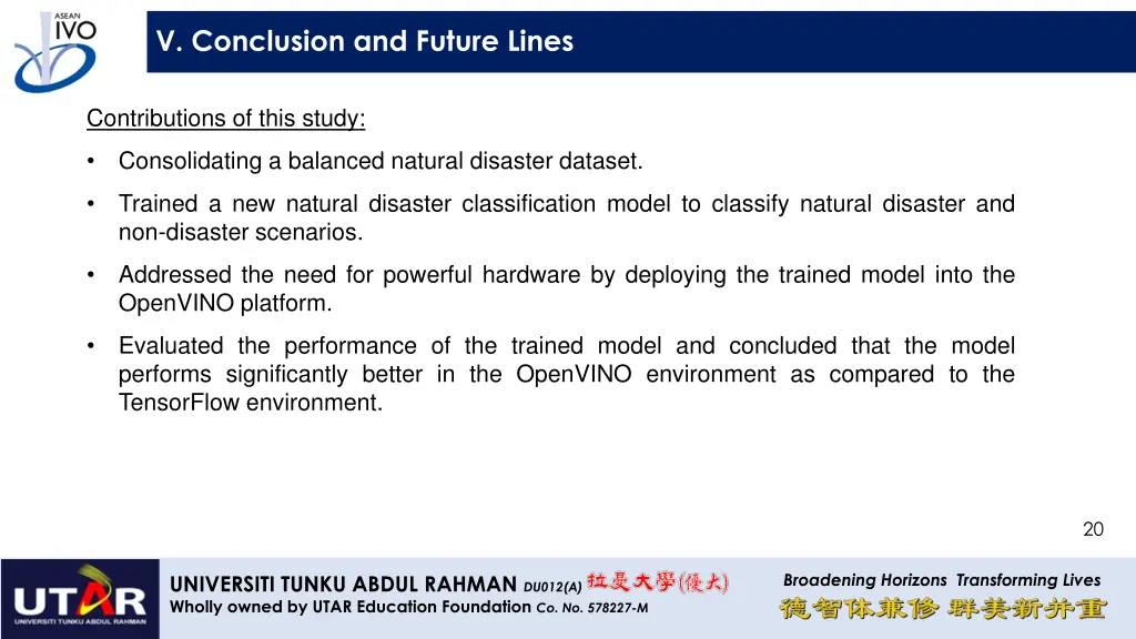 v conclusion and future lines