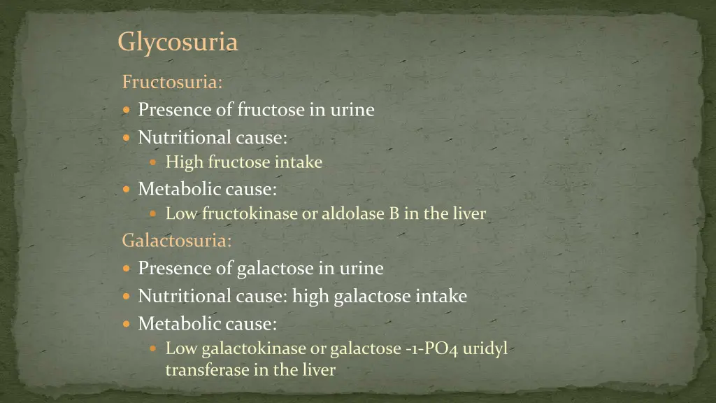 glycosuria 1