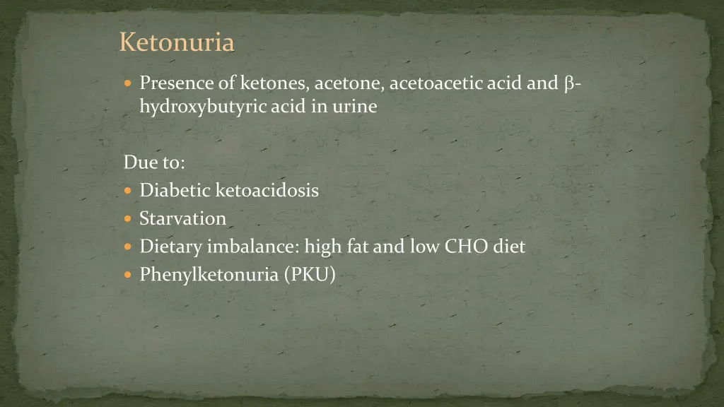 ketonuria