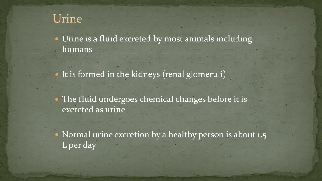 urine