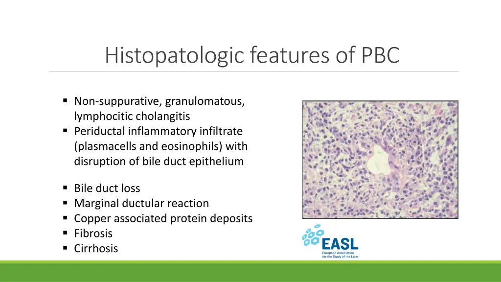 histopatologic features of pbc