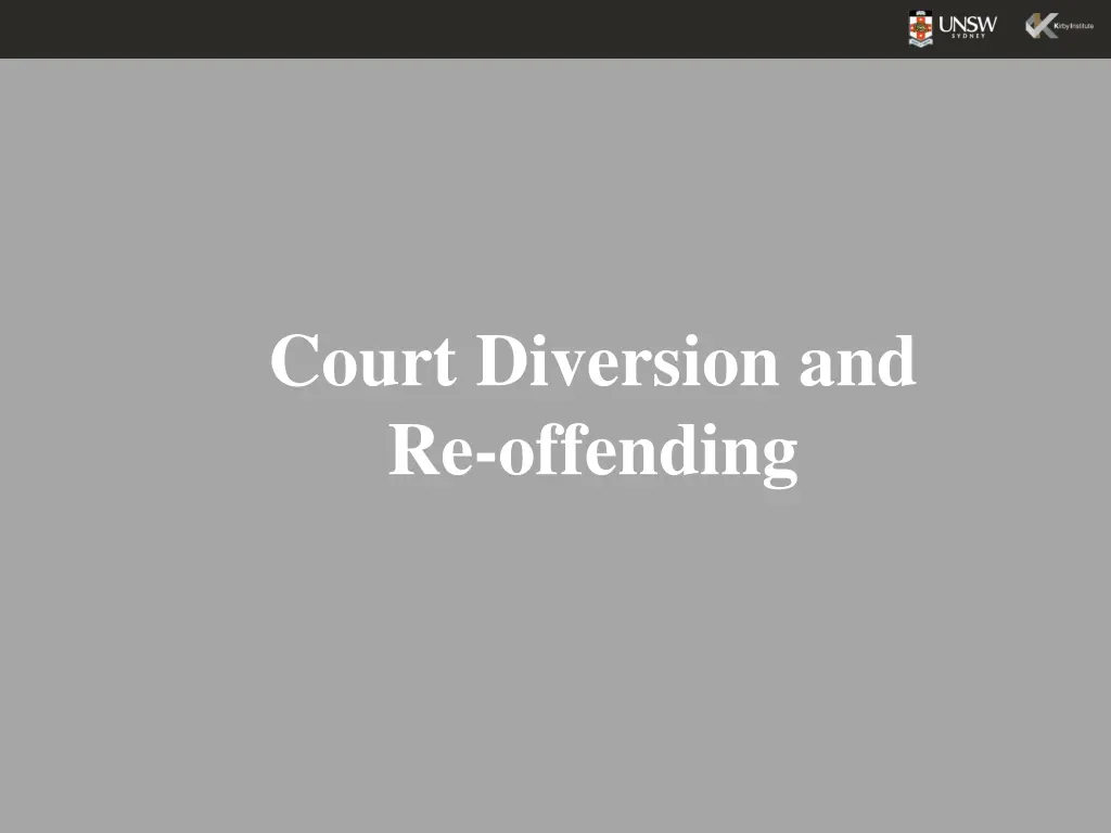 court diversion and re offending