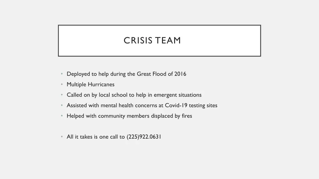 crisis team 1