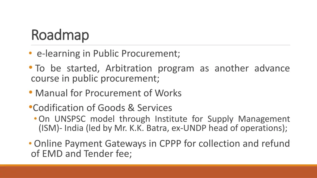 roadmap roadmap e learning in public procurement
