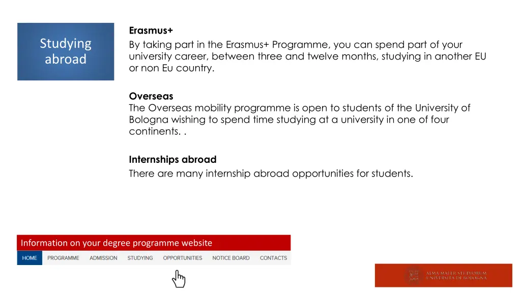 erasmus by taking part in the erasmus programme