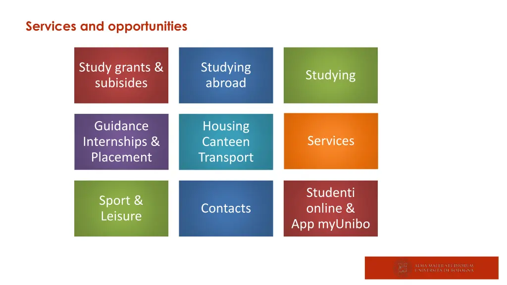 services and opportunities