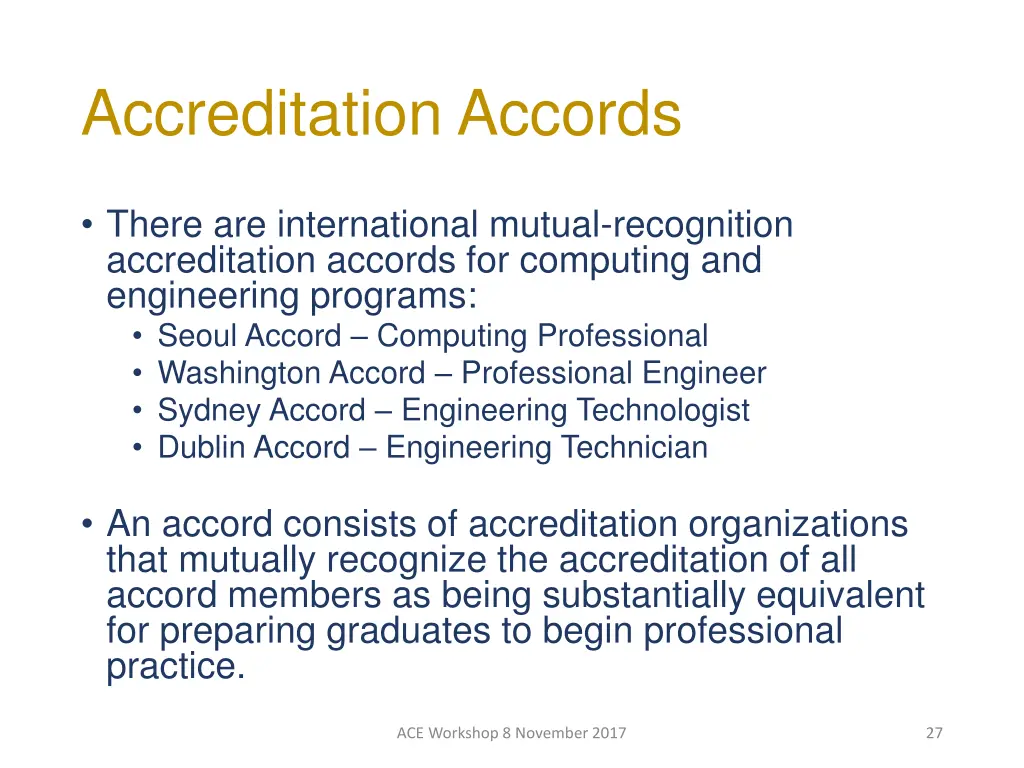 accreditation accords