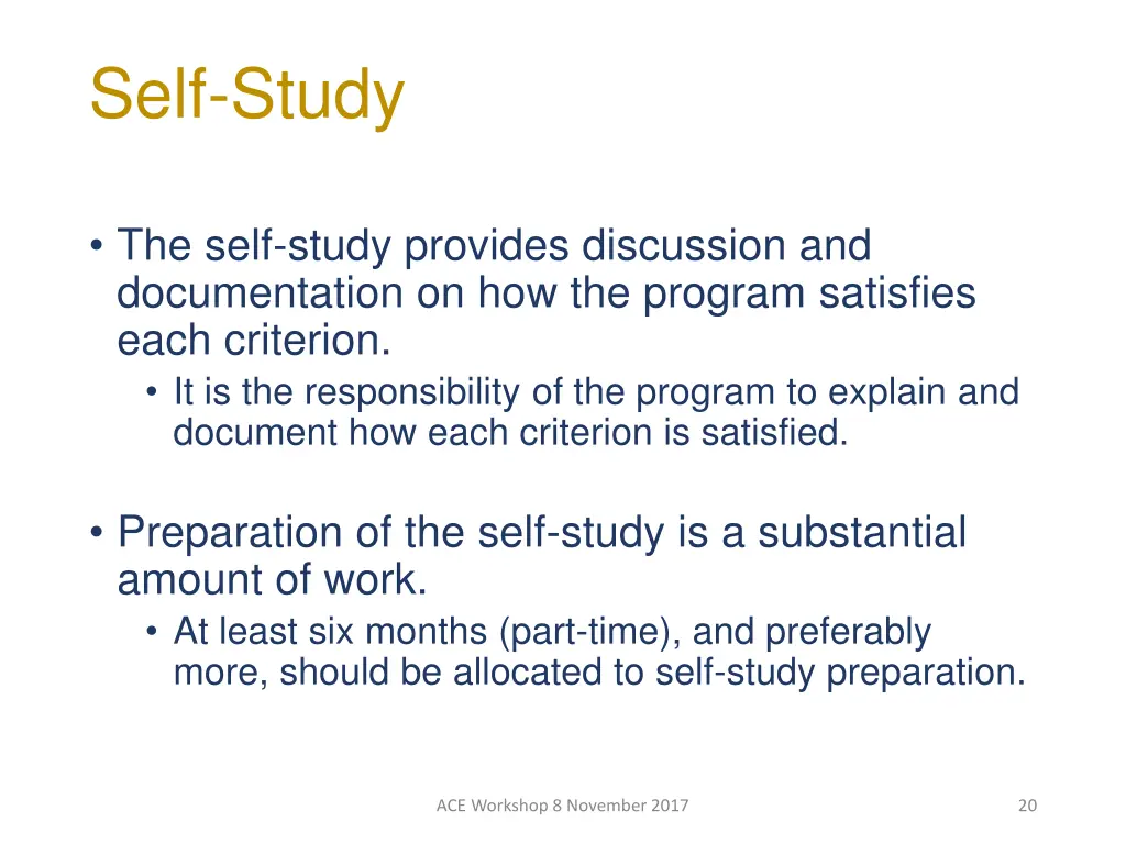 self study