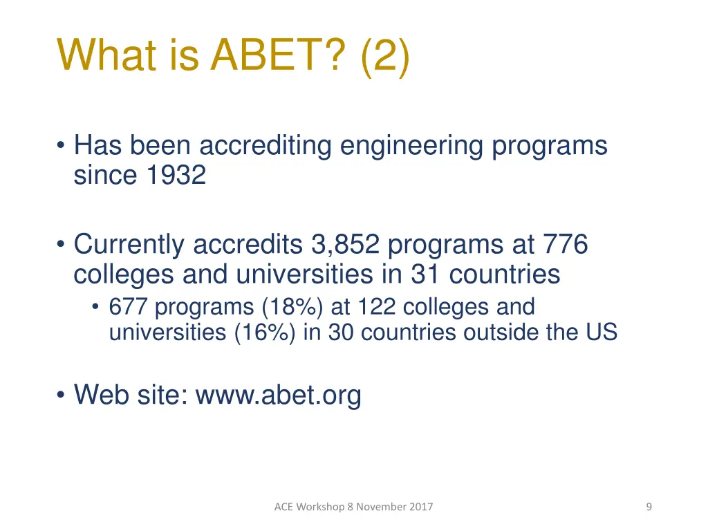 what is abet 2